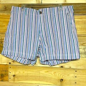 GAP size 14 multiple color stripes high waisted 4.5” shorts
